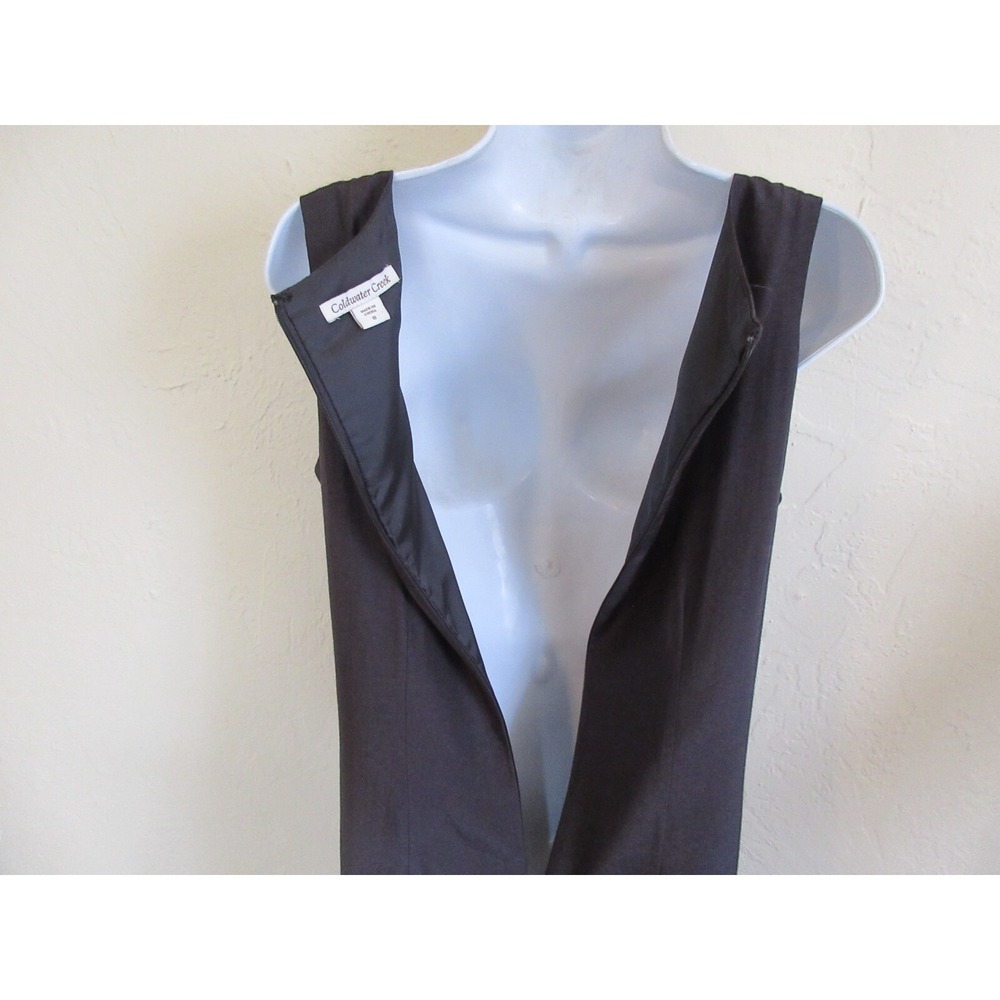 Coldwater Creek Gray Lined Dress Size 8 Sequin & Pintuck Details - Picture 6 of 8